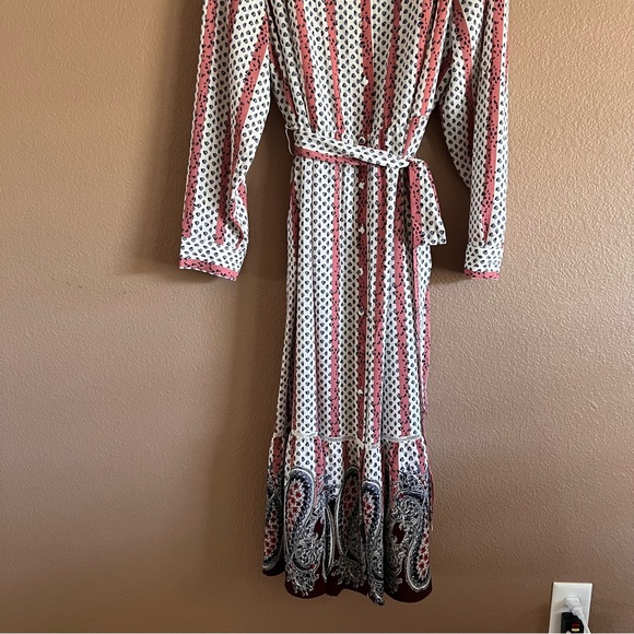 Lane Bryant Paisley Print Long Sleeve Lightweight Pockets Maxi Dress Size 20 NWT - Picture 5 of 11